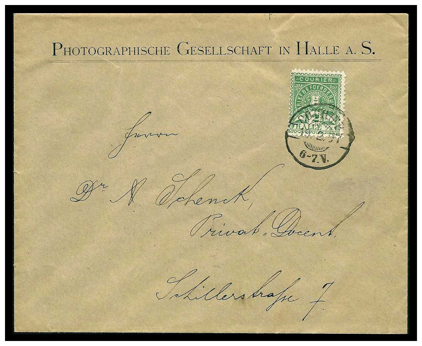 1893 Germany Private Mail Halle a.S. Mi A 10/11 collection 01