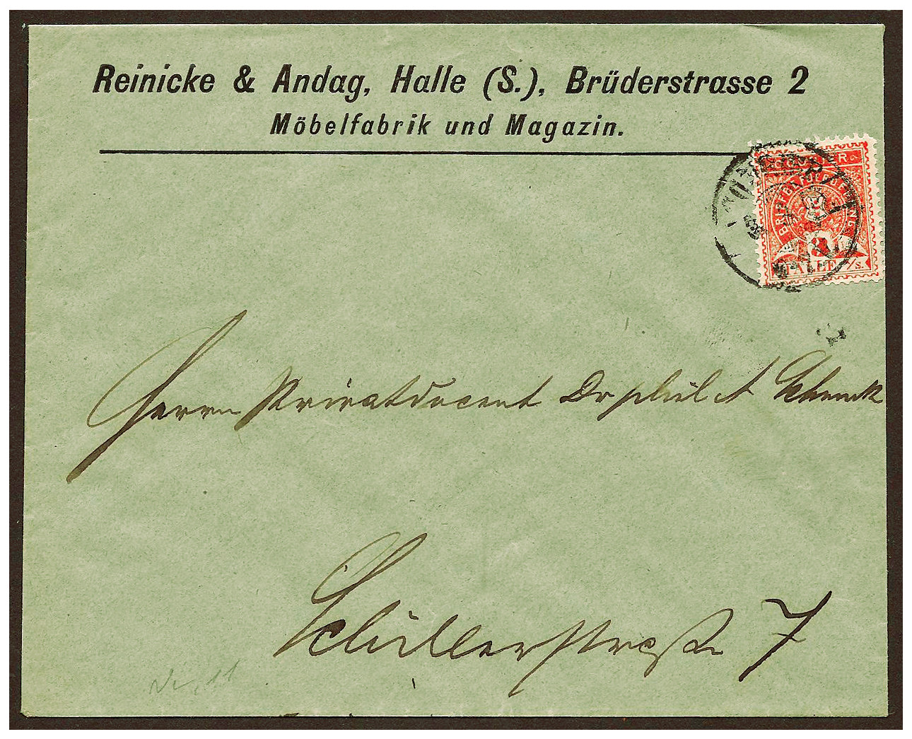 1893 Germany Private Mail Halle a.S. Mi A 10/11 collection 03