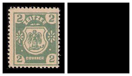 1893 Germany Private Mail Zeitz 12/13