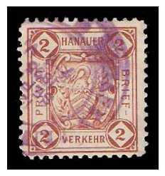 5.1893 Germany Private Mail Hanau Mi 1