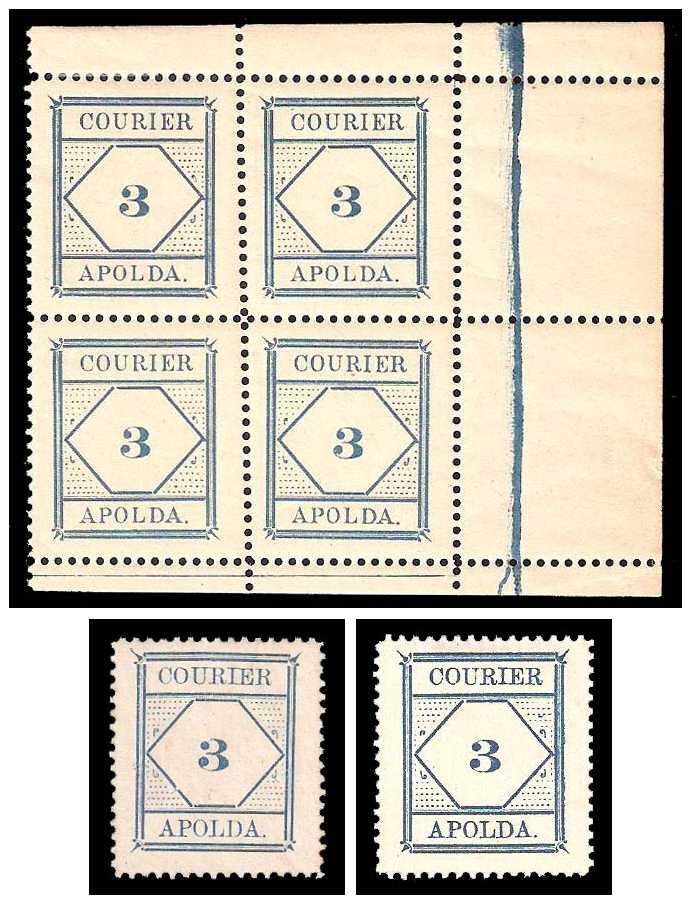 7.1893 Germany Private Mail Apolda Mi B 6 collection 01