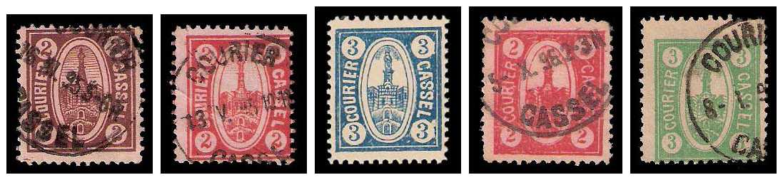 1894/1895 Germany Private Mail Kassel Mi 4/8