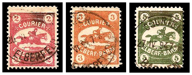 4.1894 Germany Private Mail Wuppertal Mi C 1/3