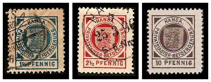 9.1895 Germany Private Mail Stettin Mi B 3/5