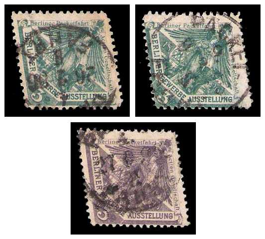 1896 Germany Private Mail Berlin Mi B 60/63 collection 01