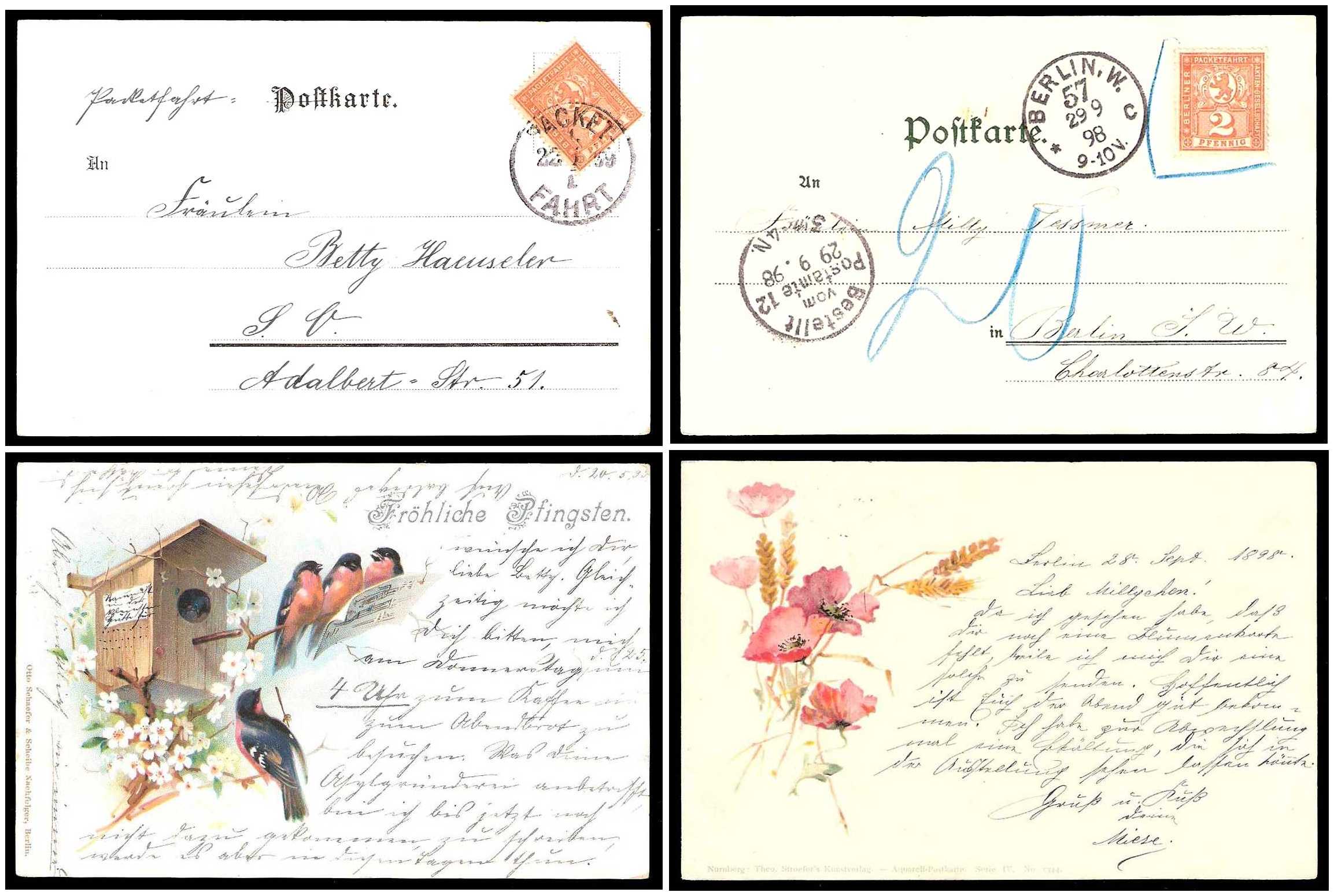 1896/1900 Germany Private Mail Berlin Mi B 64/73 collection 03