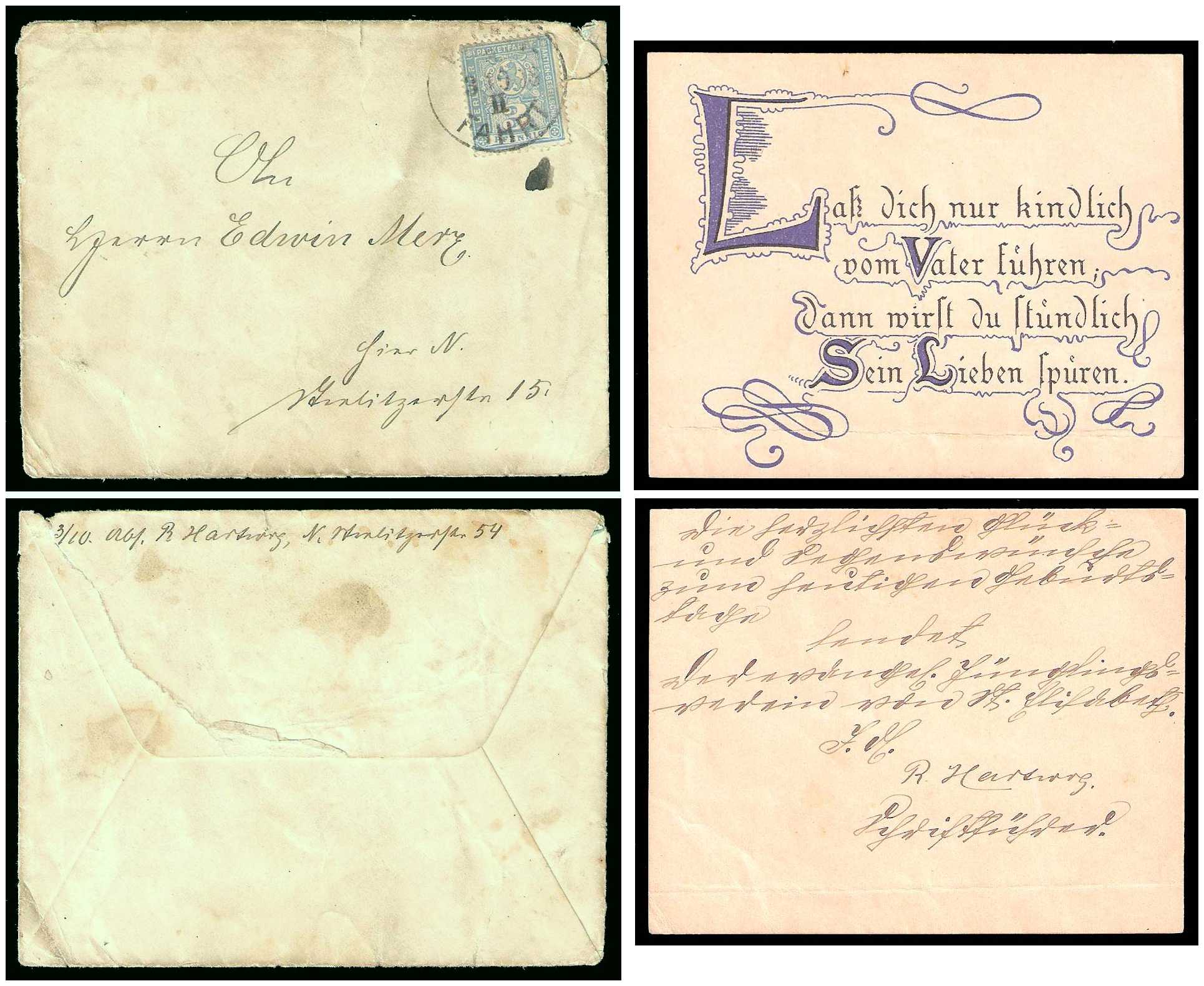 1896/1900 Germany Private Mail Berlin Mi B 64/73 collection 06