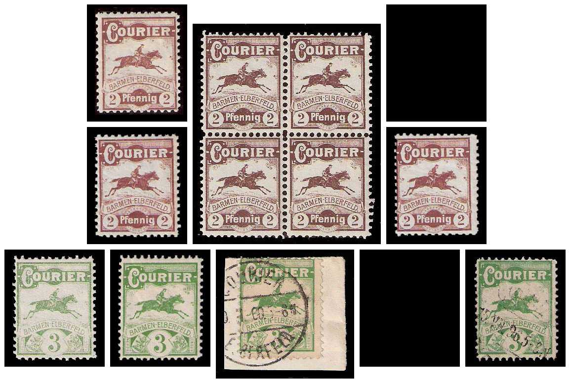 1896 Germany Private Mail Wuppertal Mi C 7/8 collection 01