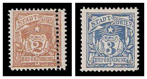 2.1896 Germany Private Mail Metz Mi B 1/2