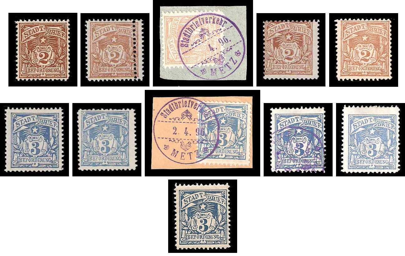 2.1896 Germany Private Mail Metz Mi B 1/2 collection 01
