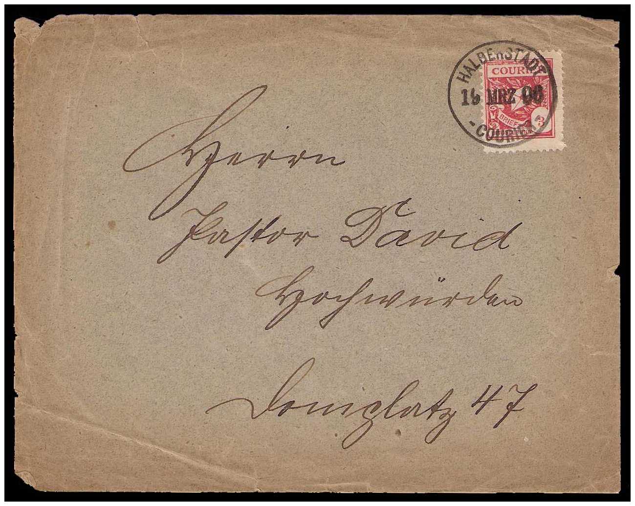 3.1896 Germany Private Mail Halberstadt Mi 1/3 collection 00