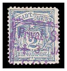5.1896 Germany Private Mail Colmar Mi I