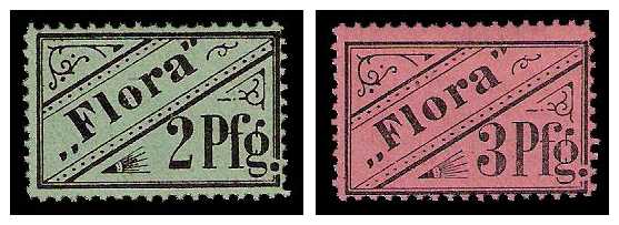 8.1896 Germany Private Mail Beuthen, Gleiwitz Mi B 1/2