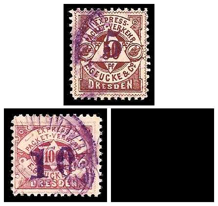 1897 Germany Private Mail Dresden Mi B 14/16