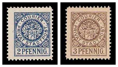 1897 Germany Private Mail Gera Mi D 1/2