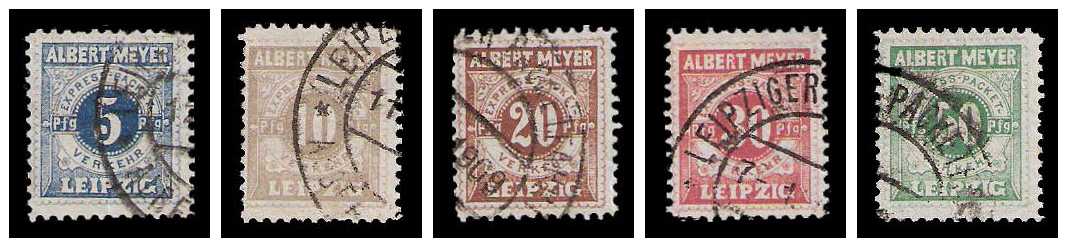 1897 Germany Private Mail Leipzig Mi A 12/16