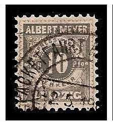 1897 Germany Private Mail Leipzig Mi A 12/16 thin