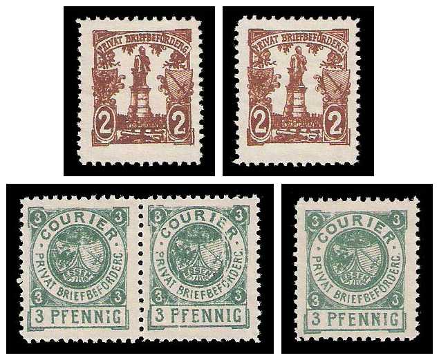7.1897 Germany Private Mail Essen Mi B 4/5 collection 01