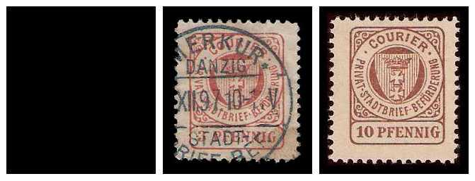 11.1897 Germany Private Mail Danzig Mi C 1/3