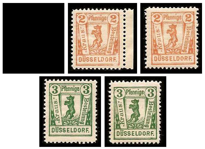 1898 Germany Private Mail Düsseldorf Mi B 12/13