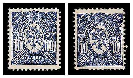 1898 Germany Private Mail Mönchengladbach Mi C 3/5 collectrion 01