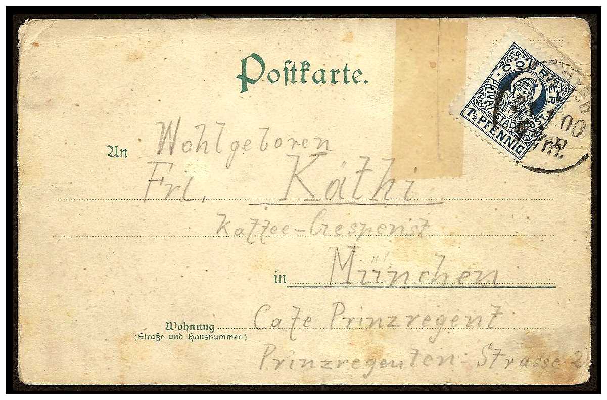 1898 Germany Private Mail München Mi A 5 collection 03 obv