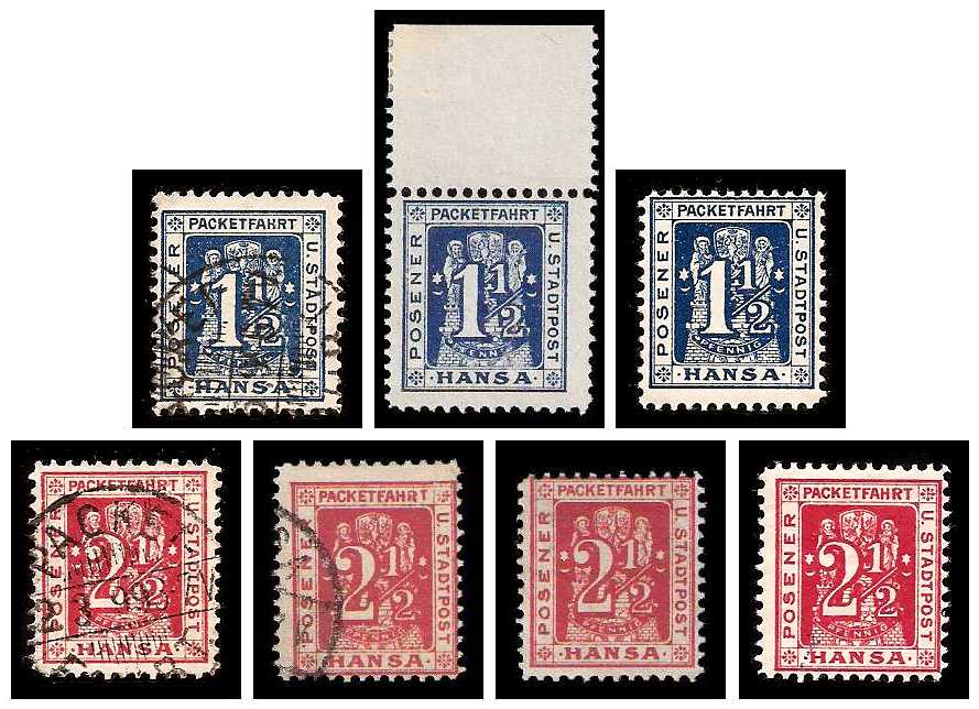 1898 Germany Private Mail Posen Mi 11/12 collection 01
