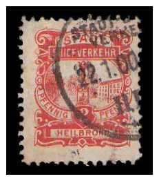 1899 Germany Private Mail Heilbronn Mi 8