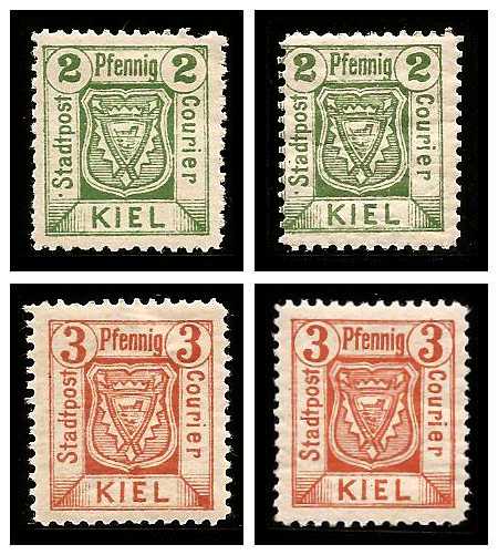 1899 Germany Private Mail Kiel Mi A 11/12 collection