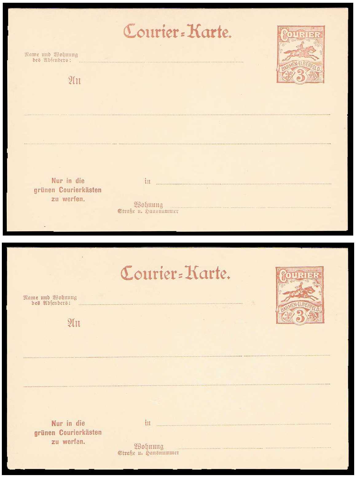 1899 Germany Private Mail Wuppertal - Barmen-Elberfeld Mü C P7 collection 01