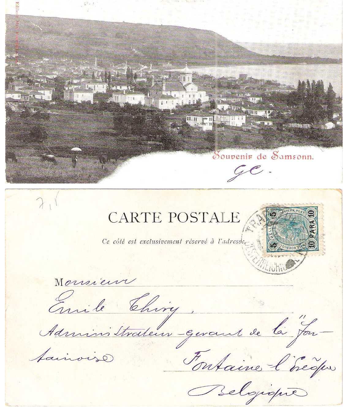 1903 Austrian Post Offices in the Ottoman Empire Mi 43/46 Trapezund 19??