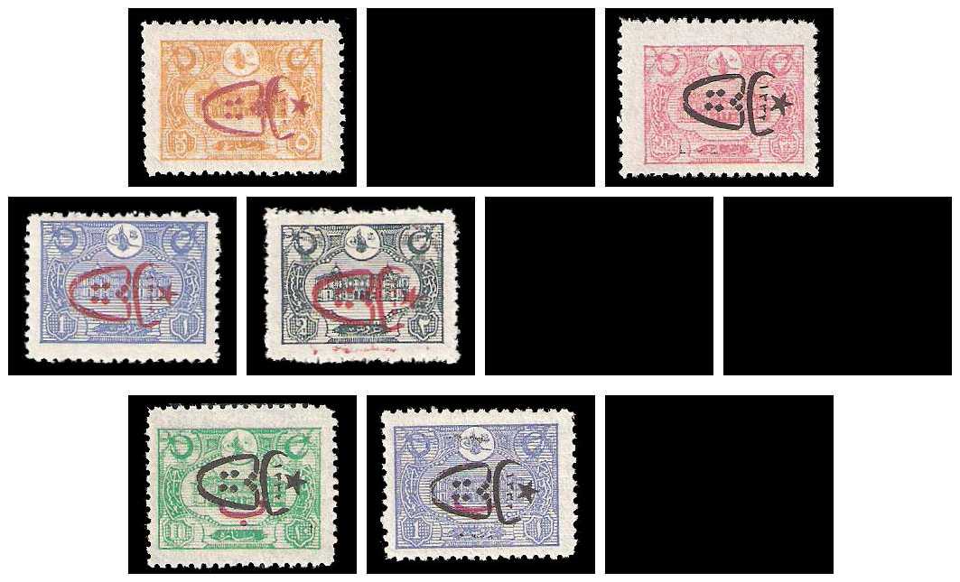 25.3.1917 Ottoman Empire, Mi 597/606 collection 02
