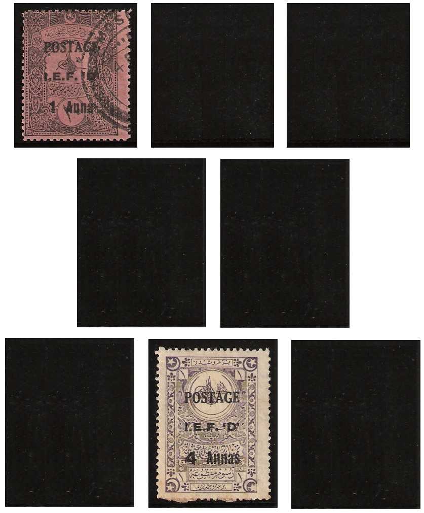 1.2.1919 Iraq, Mi 1/25, British Occupation Mosul Issue Overprinted Fiscal Stamps of the Ottoman Empire