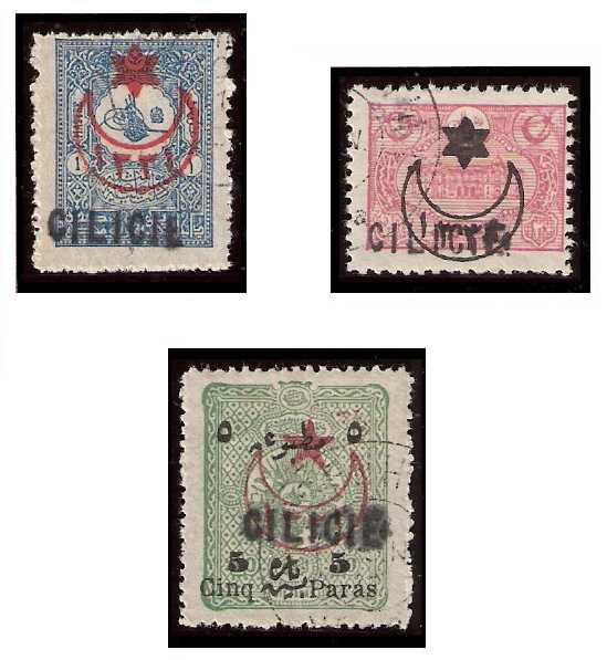 14.3.1919 Cilicie, Mi 26/27 & 30 Occupation Francaise