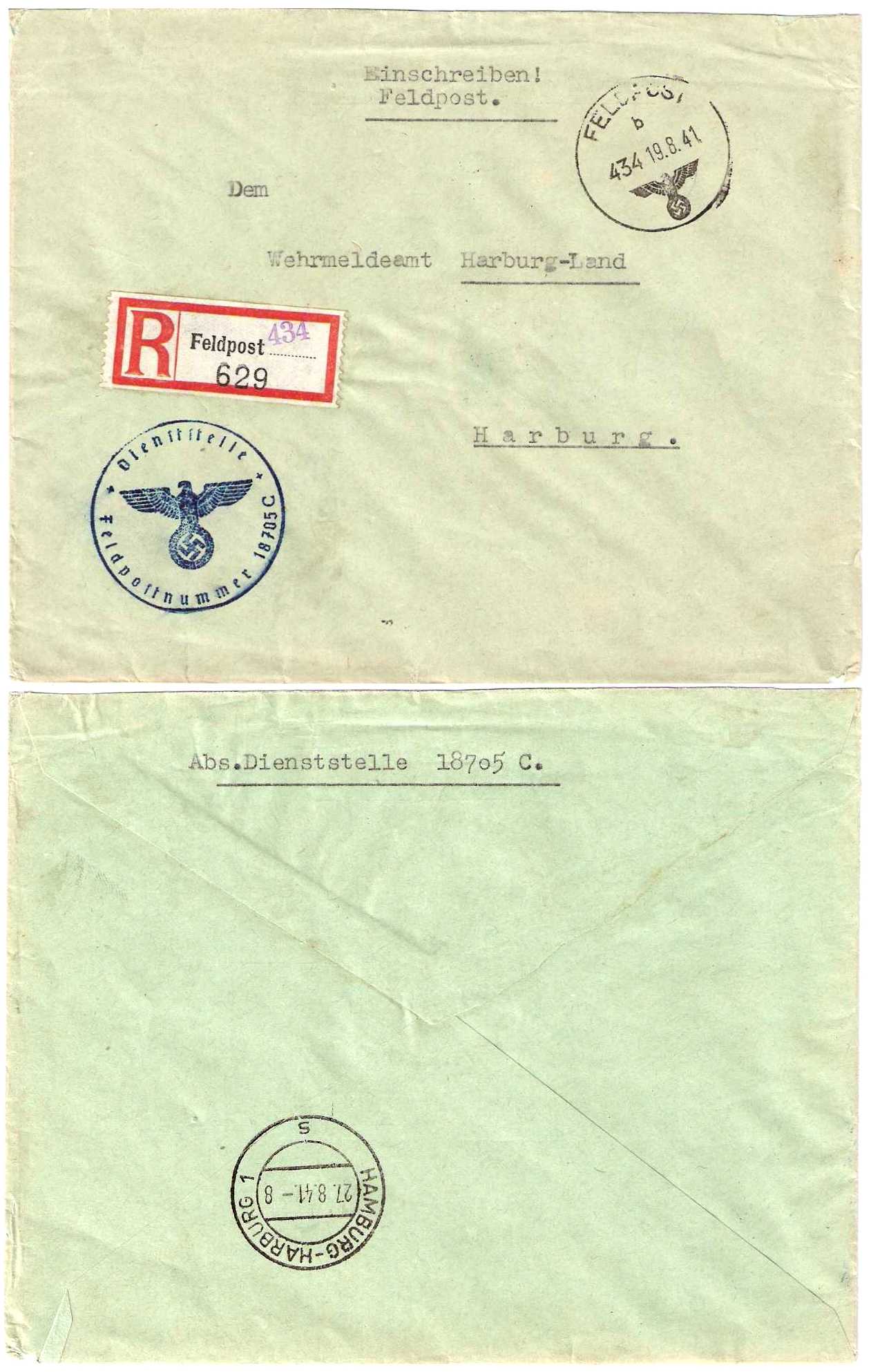 19.8.1941 Deutsche Feldpost 22. Luftlandedivision Krim Ukraine