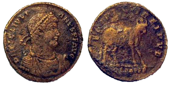 1357 Lugdunum (Lyon) Gallia Iulianus AE