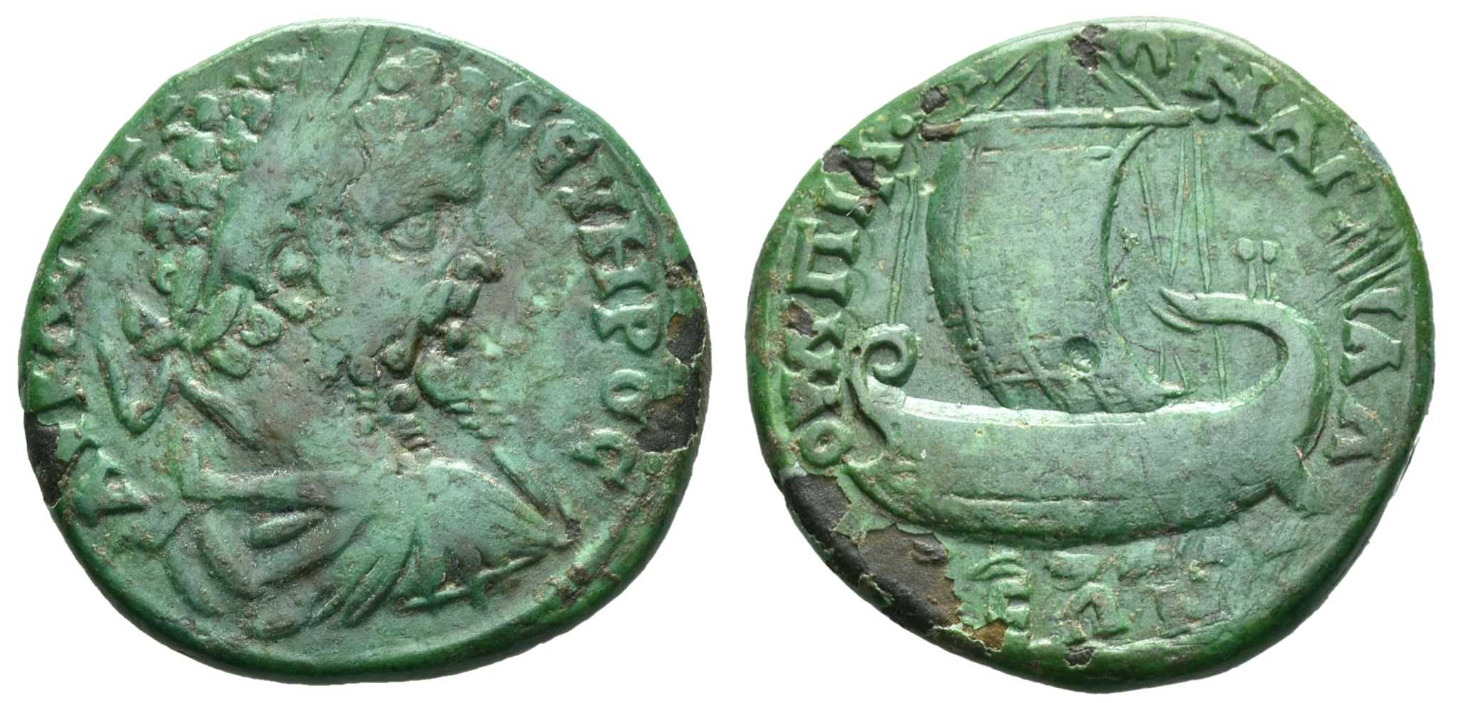 1661 Thrace Anchialos Septimius Severus AE