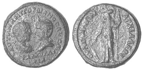 1875 Thrace Anchialus Gordian III AE