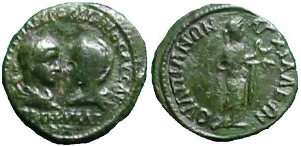 2319 Anchialus Thracia Gordian III & Tranquillina AE