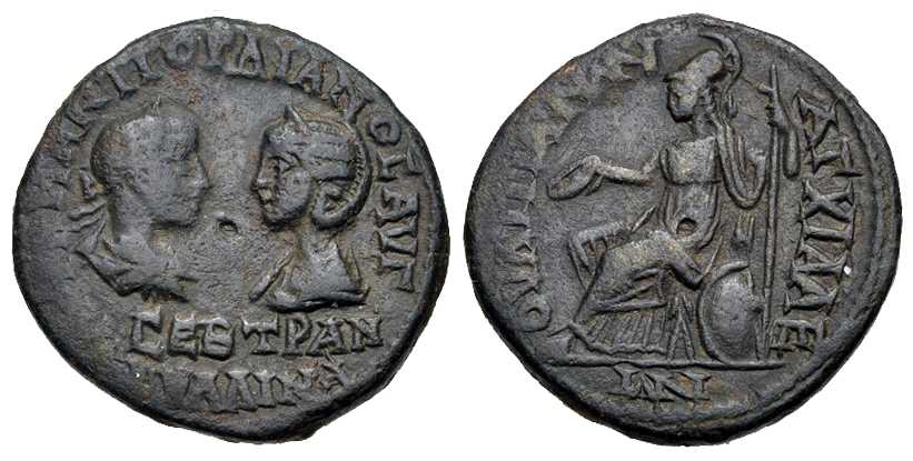 5803 Thracia Anchialus Gordian III & Tranquillina AE