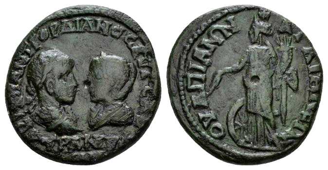 5993 Anchialus Thracia Gordianus III & Tranquillina AE