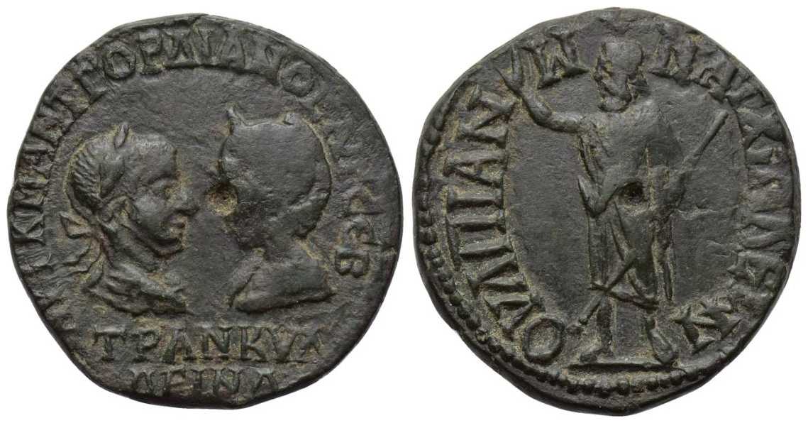 v4090 Anchialus Thracia Gordianus III & Tranquillina AE