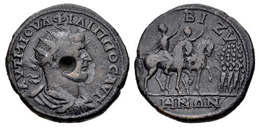 v3966 Bizya Thracia Philippus I AE