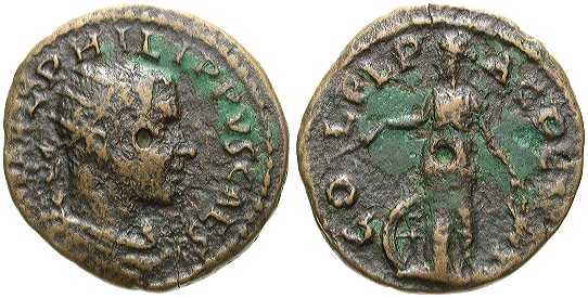 1743 Deultum Thracia Philippuis II AE
