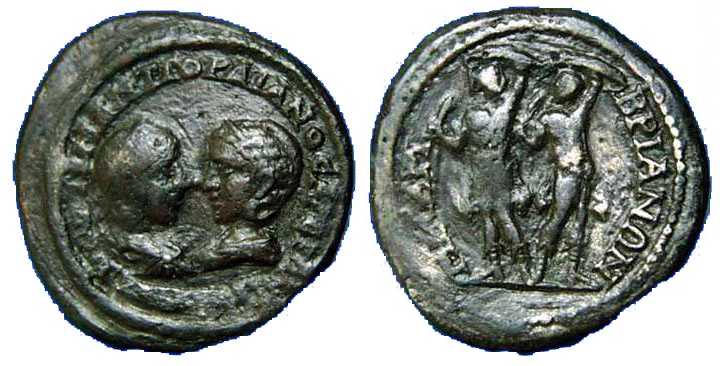 2266 Mesembria Thracia Gordianus III & Tranquillina AE