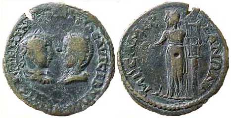 2278 Mesembria Thracia Gordianus III & Tranquillina AE
