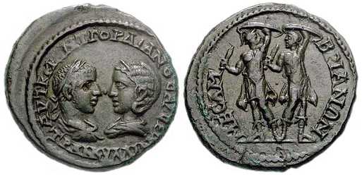 2418 Mesembria Thracia Gordianus III & Tranquillina AE