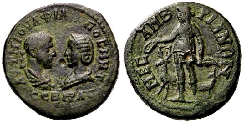 4190 Mesembria Thracia Philippus I & Otacilia Severa AE