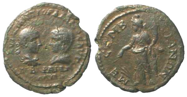 4748 Mesembria Thracia Gordianus III & Tranquillina AE