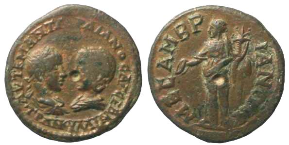 4750 Mesembria Thracia Gordianus III & Tranquillina AE